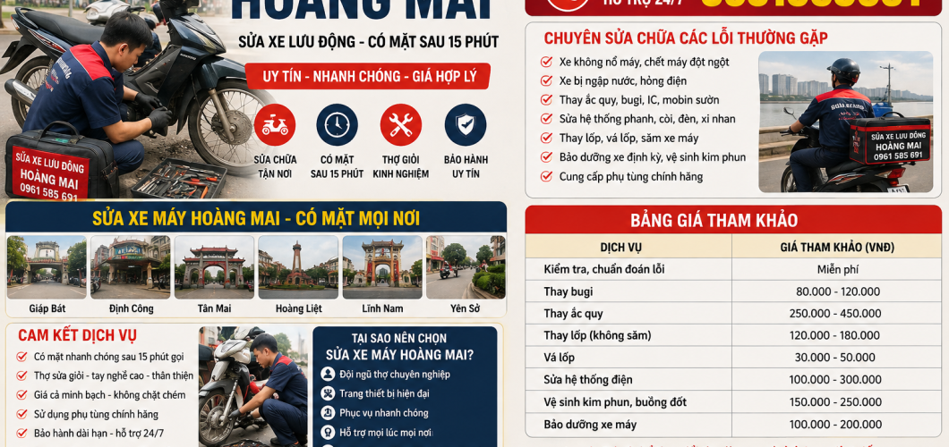 Sửa Xe Máy Hoàng Mai