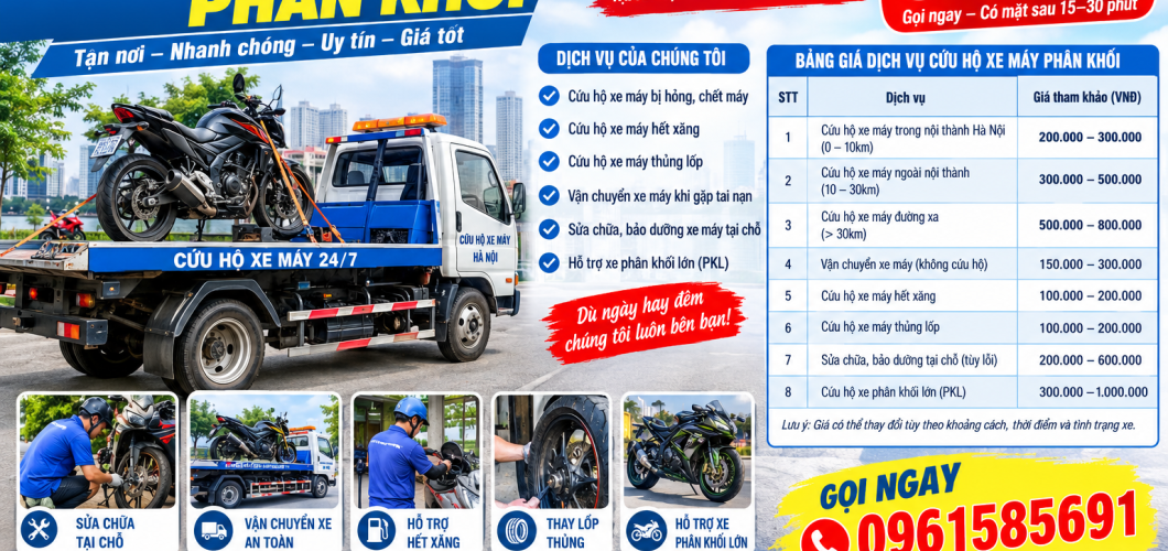 Cứu Hộ Xe Máy Phân Khối Sửa Xe Tận Nơi Cứu Hộ Xe Máy Phân Khối Sửa Xe Tận Nơi